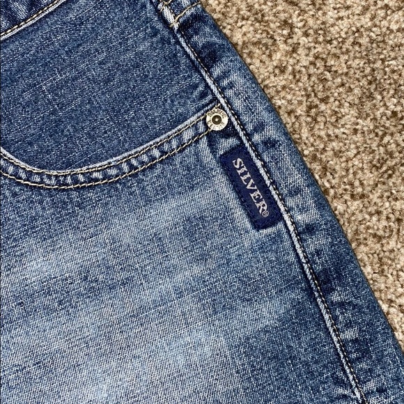 Vintage Silver Jean Shorts - Picture 5 of 6